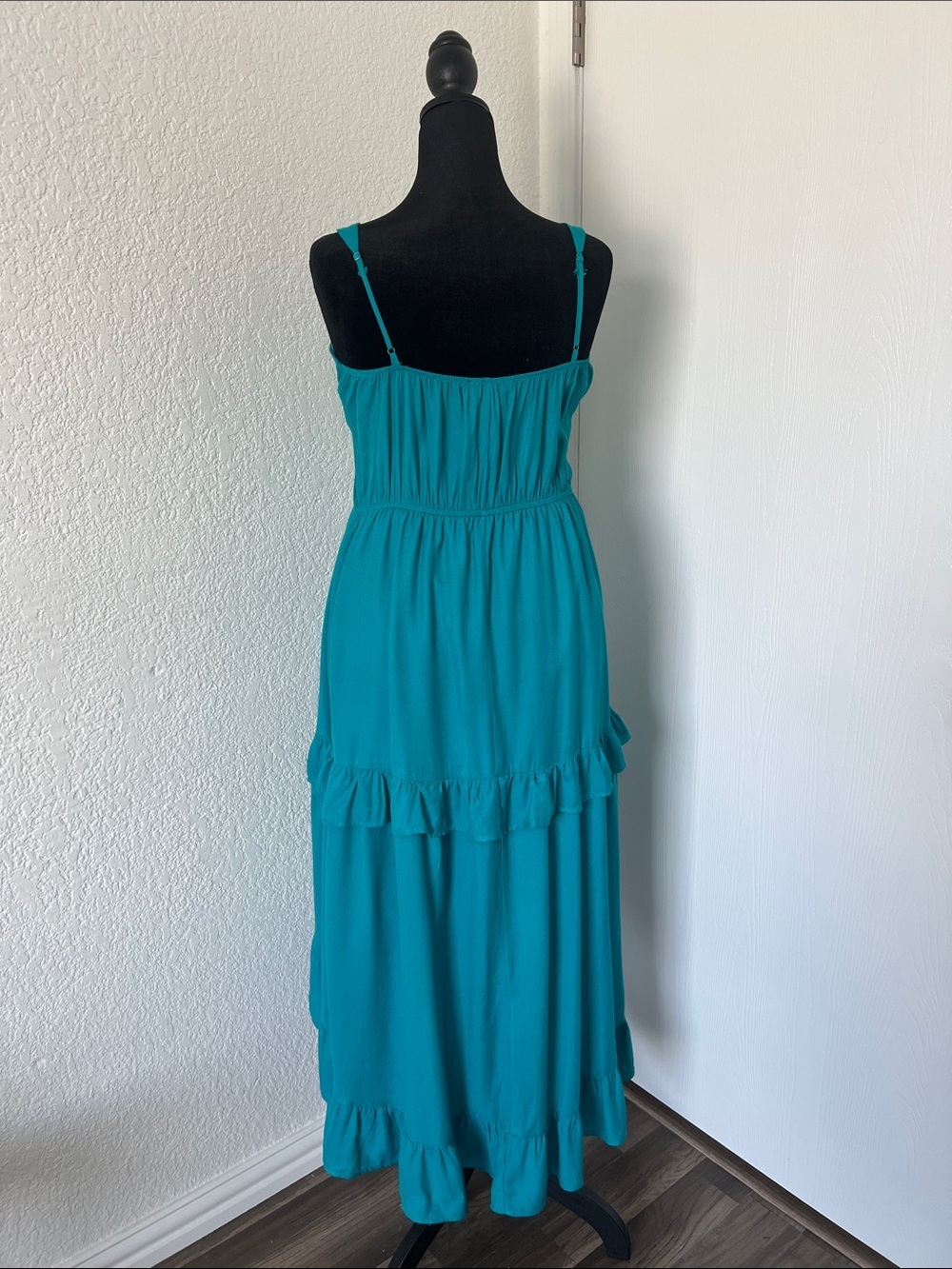Trixxi Teal Ruffle High-Low Sundress - Picture 2 of 9